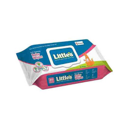 Little's Soft Cleansing Baby Wipes Lid Pack (80 Wipes)